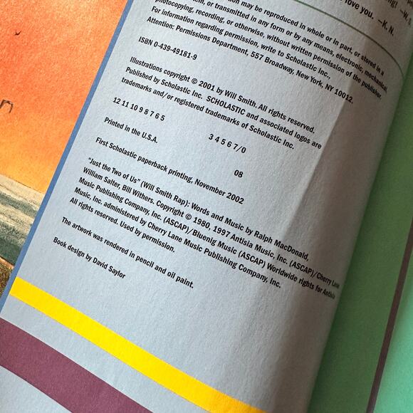 Vintage 2002 Scholastic Just The Two Of Us Paperback Book - Picture 3 of 9